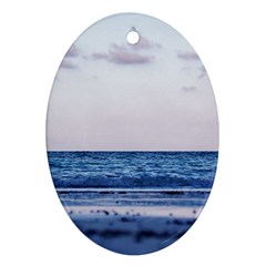 Pink Ocean Hues Oval Ornament (two Sides) by TheLazyPineapple