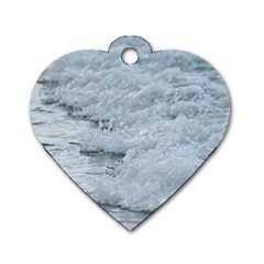 Ocean Waves Dog Tag Heart (one Side) by TheLazyPineapple