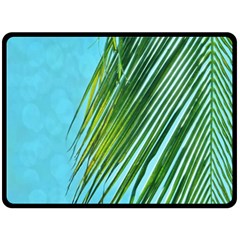 Tropical Palm Double Sided Fleece Blanket (large)  by TheLazyPineapple