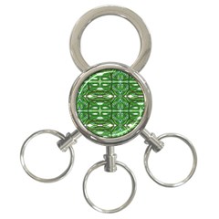 My Paint My Pallet Brocade Green Scarabs 3-ring Key Chain