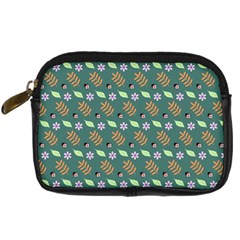 Nature Pattern Spring Green Digital Camera Leather Case by Vaneshart