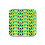 Pattern Tiles Square Design Modern Rubber Coaster (Square)  Front
