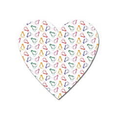 Linux Kernel Penguin Pattern Logo Heart Magnet by Vaneshart