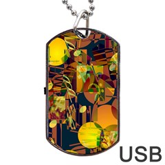 Background Abstract Texture Pattern Dog Tag Usb Flash (one Side)