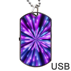 Background Structure Lines Dog Tag Usb Flash (one Side)