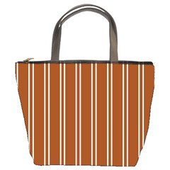 Nice Stripes - Burnt Orange Bucket Bag by FashionBoulevard