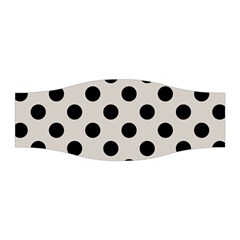Polka Dots - Black On Abalone Grey Stretchable Headband by FashionBoulevard