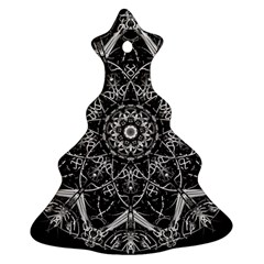 Black And White Pattern Christmas Tree Ornament (two Sides) by Sobalvarro