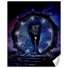 Awesome Wolf In The Gate Canvas 11  X 14  by FantasyWorld7