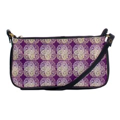 Doily Only Pattern Purple Shoulder Clutch Bag by snowwhitegirl