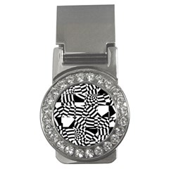 Black And White Crazy Pattern Money Clips (cz)  by Sobalvarro