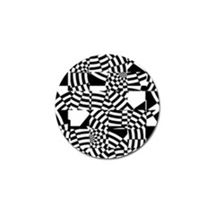 Black And White Crazy Pattern Golf Ball Marker (4 Pack) by Sobalvarro