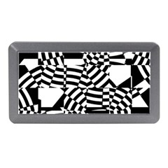 Black And White Crazy Pattern Memory Card Reader (mini) by Sobalvarro