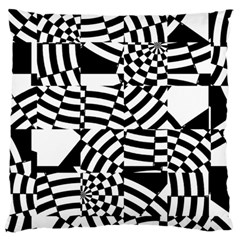 Black And White Crazy Pattern Large Cushion Case (two Sides) by Sobalvarro