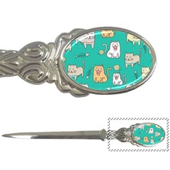 Seamless Pattern Cute Cat Cartoon With Hand Drawn Style Letter Opener by Vaneshart