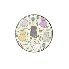 Funny Cartoon Cats Seamless Pattern  Hat Clip Ball Marker by Vaneshart