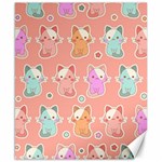 Cute Kawaii Kittens Seamless Pattern Canvas 8  x 10 