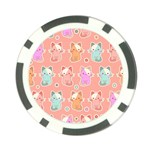 Cute Kawaii Kittens Seamless Pattern Poker Chip Card Guard (10 pack)