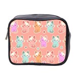 Cute Kawaii Kittens Seamless Pattern Mini Toiletries Bag (Two Sides)