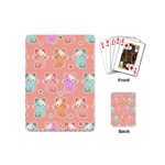 Cute Kawaii Kittens Seamless Pattern Playing Cards Single Design (Mini)