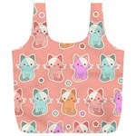 Cute Kawaii Kittens Seamless Pattern Full Print Recycle Bag (XXXL)