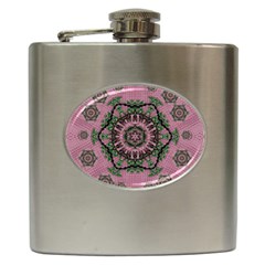 Sakura Wreath And Cherry Blossoms In Harmony Hip Flask (6 Oz) by pepitasart