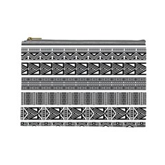 Borders Ikat Ethnic Frame Tribal Cosmetic Bag (large) by Wegoenart