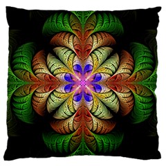 Fractal Abstract Flower Floral Large Cushion Case (two Sides) by Wegoenart