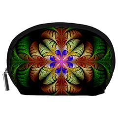 Fractal Abstract Flower Floral Accessory Pouch (large) by Wegoenart
