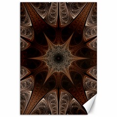 Fractal Abstract Star Pattern Canvas 12  X 18 