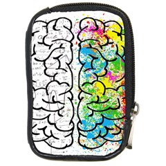 Brain Mind Psychology Idea Drawing Compact Camera Leather Case by Wegoenart
