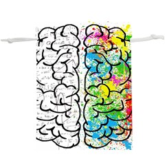 Brain Mind Psychology Idea Drawing  Lightweight Drawstring Pouch (xl) by Wegoenart