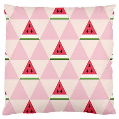 Seamless Pattern Watermelon Slices Geometric Style Large Cushion Case (two Sides) by Nexatart