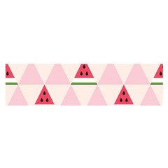 Seamless Pattern Watermelon Slices Geometric Style Satin Scarf (oblong) by Nexatart