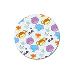 Animal Faces Collection Magnet 3  (Round)