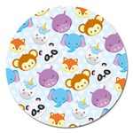 Animal Faces Collection Magnet 5  (Round)