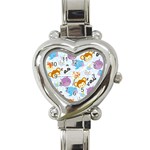 Animal Faces Collection Heart Italian Charm Watch