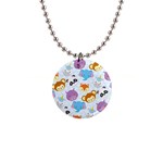 Animal Faces Collection 1  Button Necklace Front