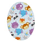 Animal Faces Collection Oval Ornament (Two Sides)