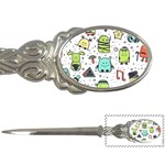 Seamless Pattern With Funny Monsters Cartoon Hand Drawn Characters Colorful Unusual Creatures Letter Opener