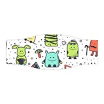 Seamless Pattern With Funny Monsters Cartoon Hand Drawn Characters Colorful Unusual Creatures Stretchable Headband
