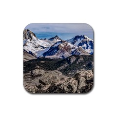 El Chalten Landcape Andes Patagonian Mountains, Agentina Rubber Coaster (square)  by dflcprintsclothing