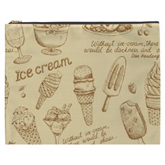 Ice Cream Vintage Pattern Cosmetic Bag (xxxl) by Vaneshart