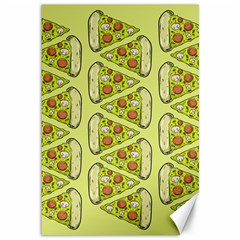 Pizza Fast Food Pattern Seamles Design Background Canvas 12  X 18  by Vaneshart