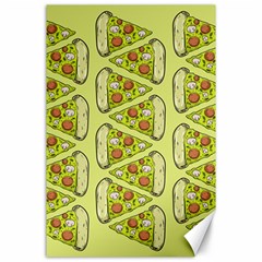 Pizza Fast Food Pattern Seamles Design Background Canvas 24  X 36  by Vaneshart