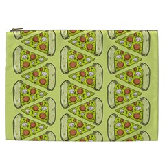 Pizza Fast Food Pattern Seamles Design Background Cosmetic Bag (xxl) by Vaneshart