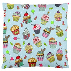 Cupcake Doodle Pattern Standard Flano Cushion Case (two Sides) by Sobalvarro