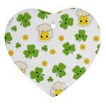 St patricks day Heart Ornament (Two Sides)