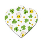 St patricks day Dog Tag Heart (Two Sides)