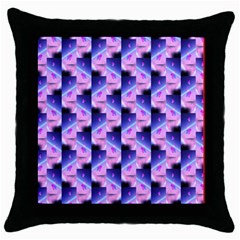 Digital Waves Throw Pillow Case (black) by Sparkle